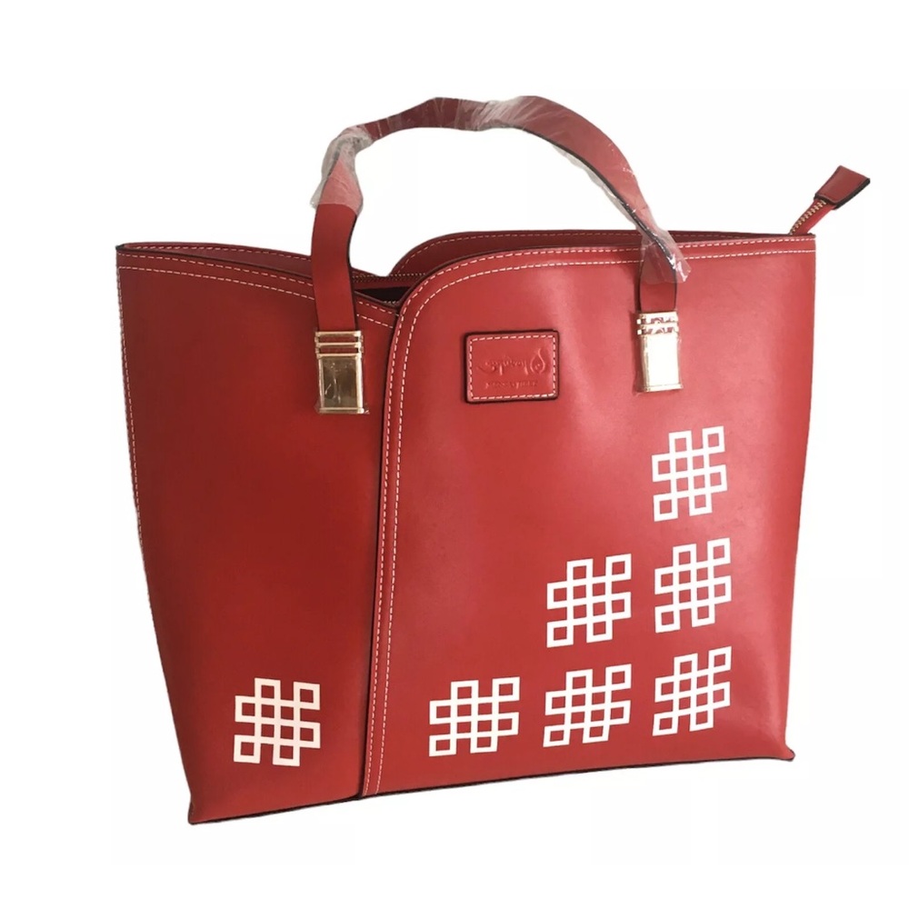 NWT TIBETAN  Design Shoulder Tote Bag With Pockets Inside Large